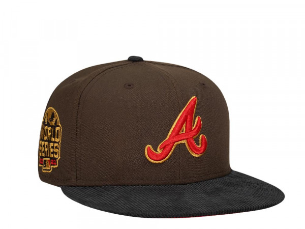 New Era Atlanta Braves World Series 2021 Chocolate Corduroy Two Tone Edition 59Fifty Fitted Cap