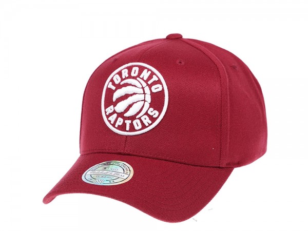 Mitchell & Ness Toronto Raptors Red and White Circle Logo 110 Flexfit Cap