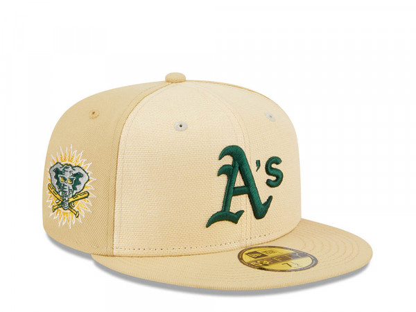 New Era Oakland Athletics Raffia Front Vegas Gold Edition 59Fifty Fitted Cap