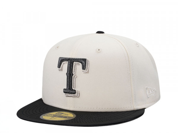New Era Texas Rangers Chrome Satin Brim Two Tone Edition 59Fifty Fitted Cap
