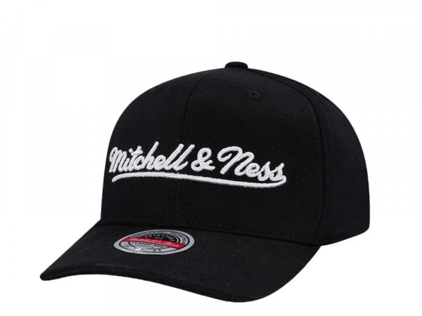 Mitchell & Ness Script Black White Classic Red Snapback Cap