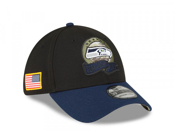 New Era Seattle Seahawks Salute to Service 2022 39Thirty Stretch Cap