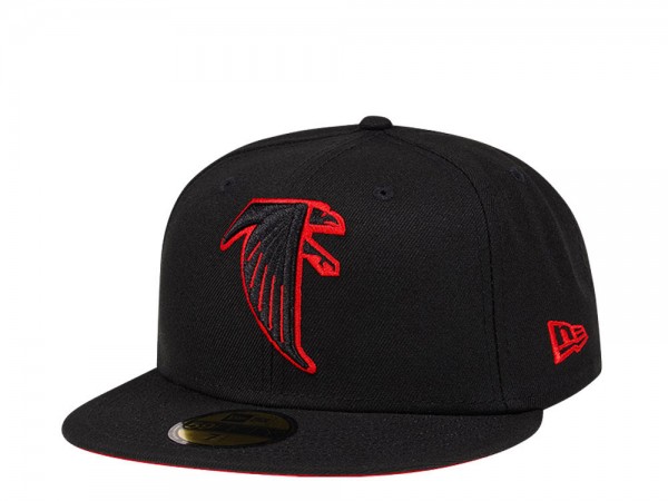 New Era Atlanta Falcons Throwback Black and Red Edition 59Fifty Fitted Cap