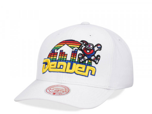 Mitchell & Ness Denver Nuggets All in Pro White Snapback Cap