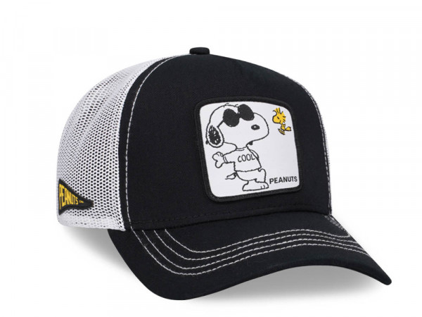 Capslab Snoopy Peanuts Black and White Trucker Snapback Cap