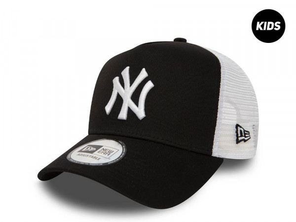 New Era New York Yankees Black A Frame Trucker Kids 9Forty Strapback Cap