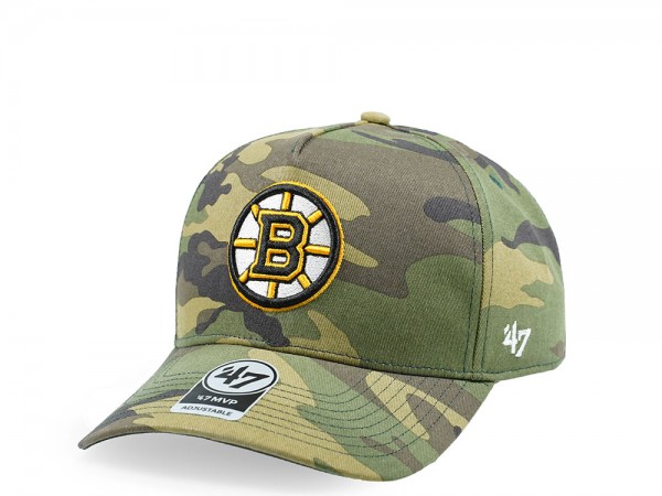 47Brand Boston Bruins Camo Grove Classic DT Snapback Cap