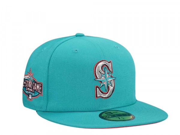 New Era Seattle Mariners All Star Game 2001 Teal Pink Edition 59Fifty Fitted Cap