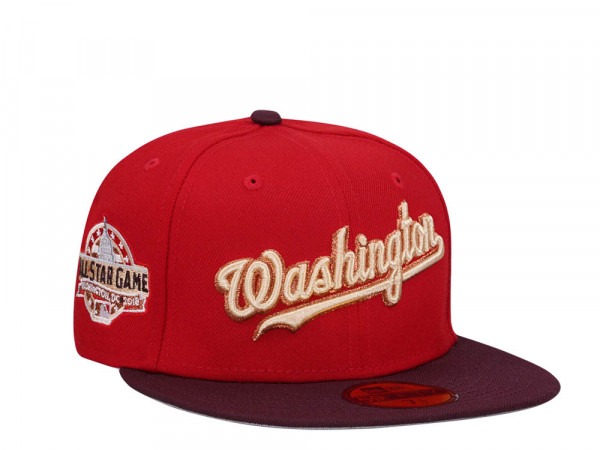 New Era Washington Nationals All Star Game 2018 Burgundy Copper Two Tone Edition 59Fifty Fitted Cap