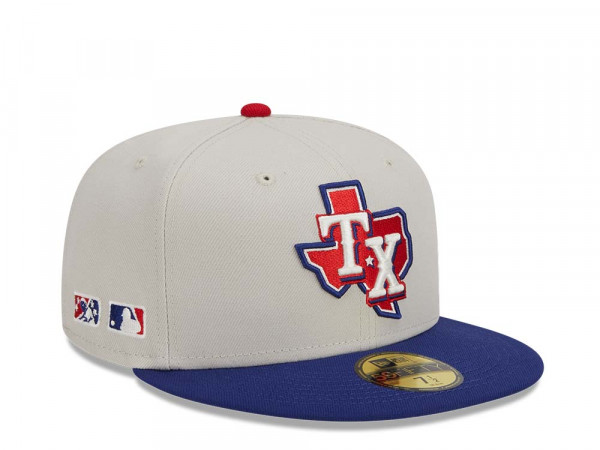 New Era Texas Rangers Farm Team Stone Throwback Two Tone Edition 59Fifty Fitted Cap