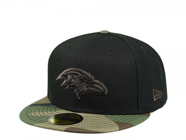 New Era Baltimore Ravens Camo Black Edition 59Fifty Fitted Cap