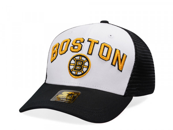 Starter Boston Bruins Penalty Curved Trucker Snapback Cap