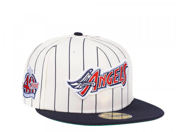New Era Anaheim Angels 40th Anniversary Pinstripe Heroes Elite Edition 59Fifty Fitted Cap