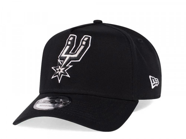 New Era San Antonio Spurs Black 9Forty A Frame Snapback Cap