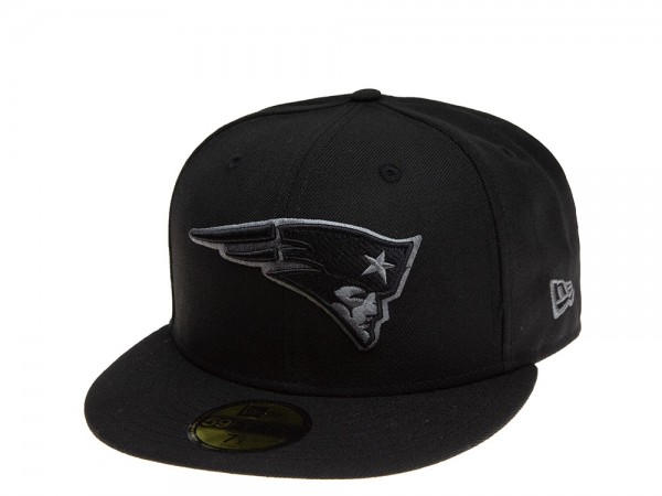 New Era New England Patriots Black & Grey 59Fifty Fitted Cap