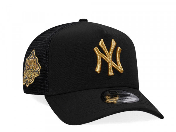 New Era New York Yankees Black And Gold Trucker A Frame 9Forty Cap