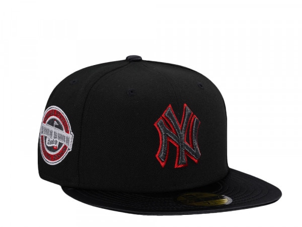 New Era New York Yankees Inaugural Season 2009 Shiny Black And Red Satin Brim Edition 59Fifty Fitted Cap