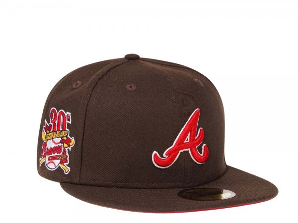 New Era Atlanta Braves 30th Anniversary Coffee Red Edition 59Fifty Fitted Cap