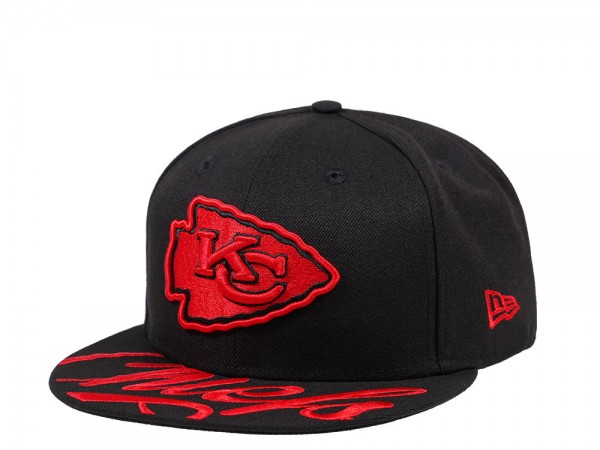 New Era Kansas City Chiefs Red Script Black Edition 59Fifty Fitted Cap