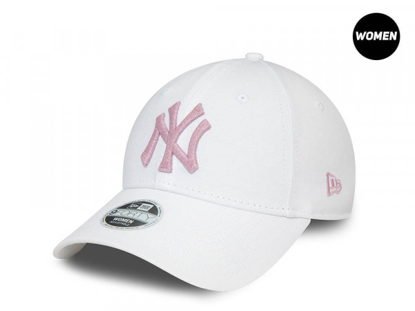 New Era New York Yankees Metallic Logo White Womens 9Forty Strapback Cap