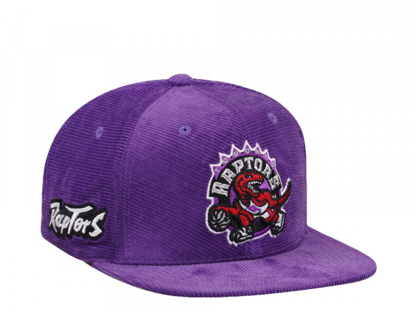 Mitchell & Ness Toronto Raptors Purple Cord Hardwood Classic Snapback Cap
