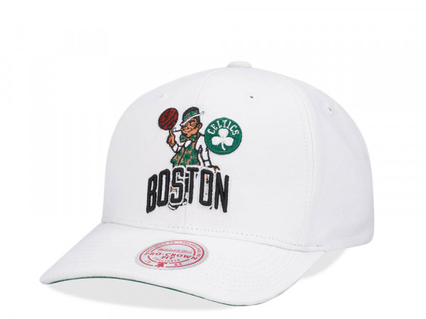 Mitchell & Ness Boston Celtics All in Pro White Snapback Cap