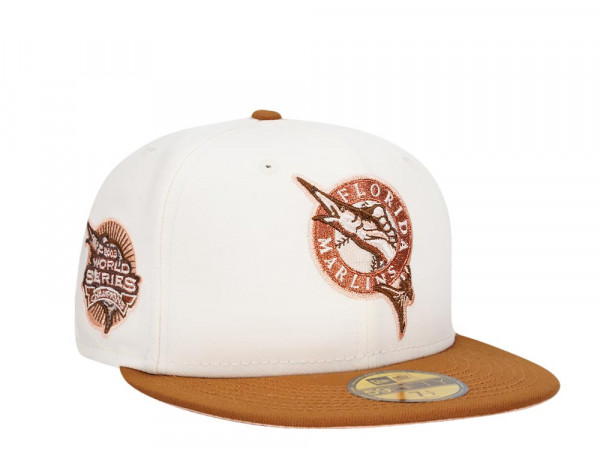 New Era Florida Marlins World Series 2003 Cream Peach Copper Two Tone Edition 59Fifty Fitted Cap