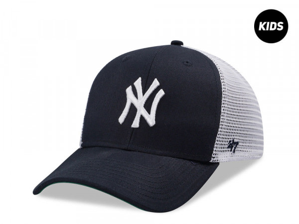 47Brand New York Yankees Black MVP Kids Trucker Snapback Cap