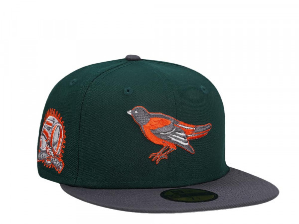 New Era Baltimore Orioles 50th Anniversary Green Misty Two Tone Edition 59Fifty Fitted Cap