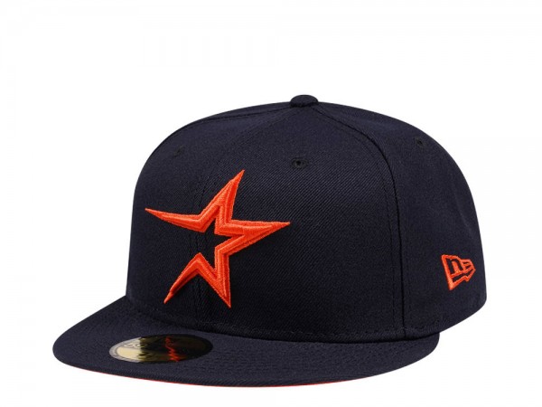 New Era Houston Astros Navy and Orange Edition 59Fifty Fitted Cap