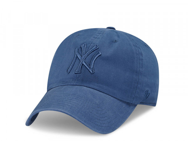 47Brand New York Yankees Timber Blue Clean Up Strapback Cap