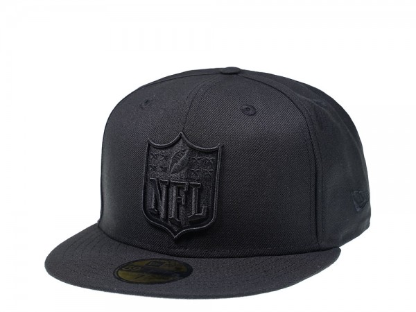 New Era NFL Shield Black on Black Edition 59Fifty Fitted Cap