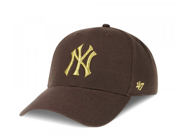 47Brand New York Yankees Classic Brown and Gold Snapback Cap