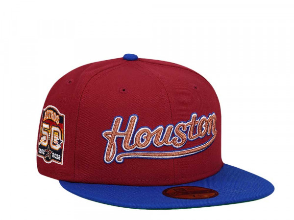 New Era Houston Astros 50th Anniversary Brick Copper Throwback Two Tone Edition 59Fifty Fitted Cap