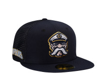 New Era Lake County Captains Navy Gold Trucker Edition 59Fifty Fitted Cap