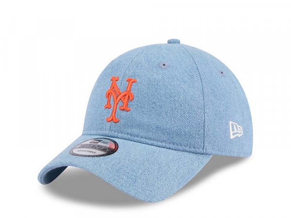 New Era New York Mets Washed Denim 9Twenty Strapback Cap