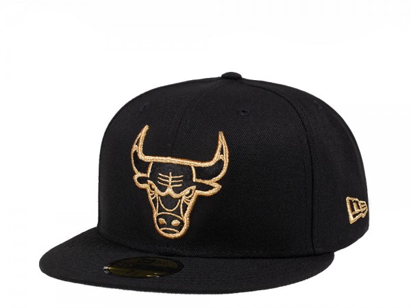 New Era Chicago Bulls All About Black and Gold 59Fifty Fitted Cap