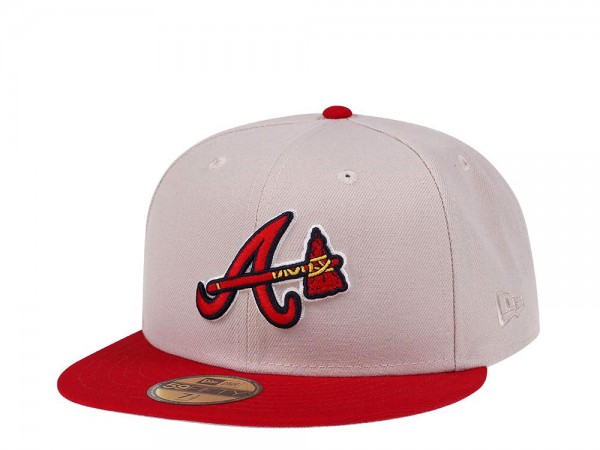 New Era Atlanta Braves Cream Two Tone Edition 59Fifty Fitted Cap