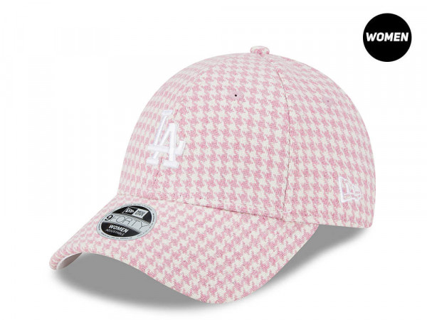New Era Los Angeles Dodgers Houndstooth Pink Womens 9Forty Strapback Cap