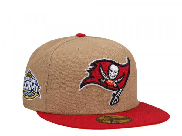 New Era Tampa Bay Buccaneers Super Bowl XXXVII Khaki Two Tone Edition 59Fifty Fitted Cap
