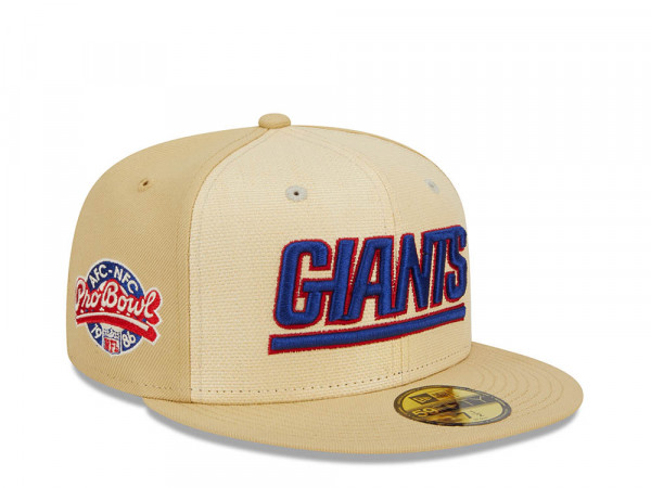 New Era New York Giants Pro Bowl 1986 Raffia Front Vegas Gold Edition 59Fifty Fitted Cap