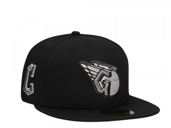 New Era Cleveland Guardians Black Pewter Metallic Edition 59Fifty Fitted Cap