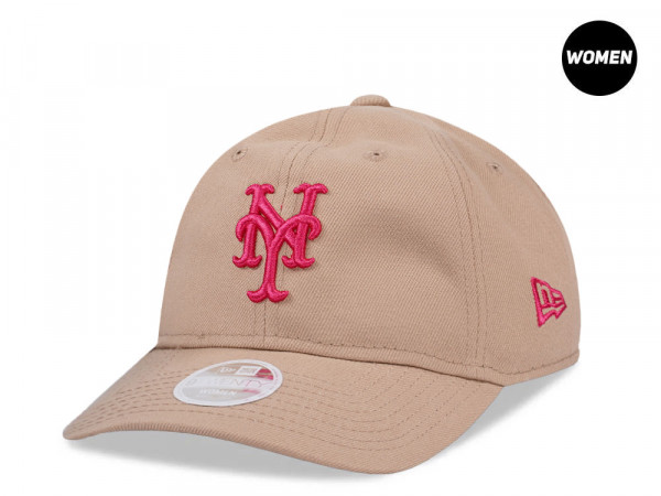 New Era New York Mets Camel Pink Womens 9Twenty Strapback Cap