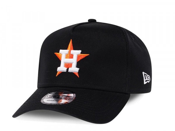New Era Houston Astros Black 9Forty A Frame Snapback Cap