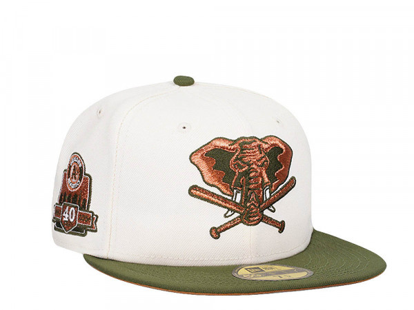 New Era Oakland Athletics 40th Anniversary Cream Copper Two Tone Edition 59Fifty Fitted Cap