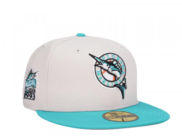 New Era Florida Marlins Inaugural Year 1993 Stone Script Two Tone Prime Edition 59Fifty Fitted Cap