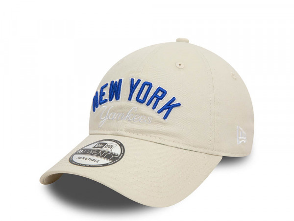 New Era New York Yankees Wordmark Stone 9Twenty Strapback Cap