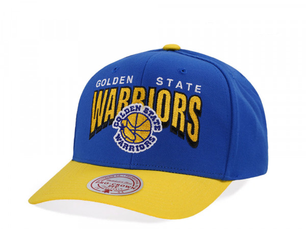 Mitchell & Ness Golden State Warriors Hardwood Classic Pro Crown Fit Blue Snapback Cap