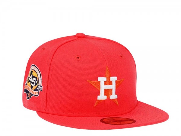 New Era Houston Astros 45th Anniversary Lava Peach Edition 59Fifty Fitted Cap