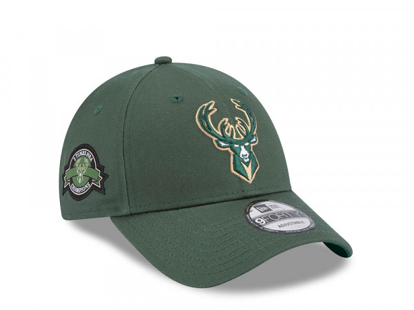 New Era Milwaukee Bucks Green Throwback 9Forty Strapback Cap